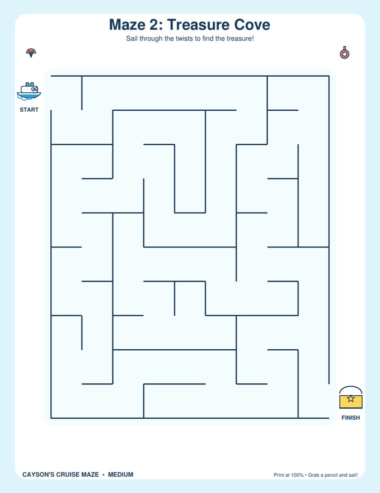 Preview of Treasure Cove medium maze