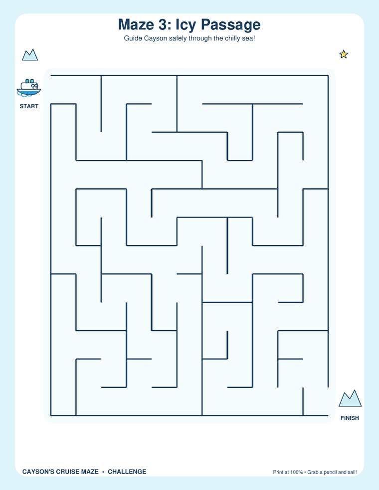 Preview of Icy Passage challenge maze